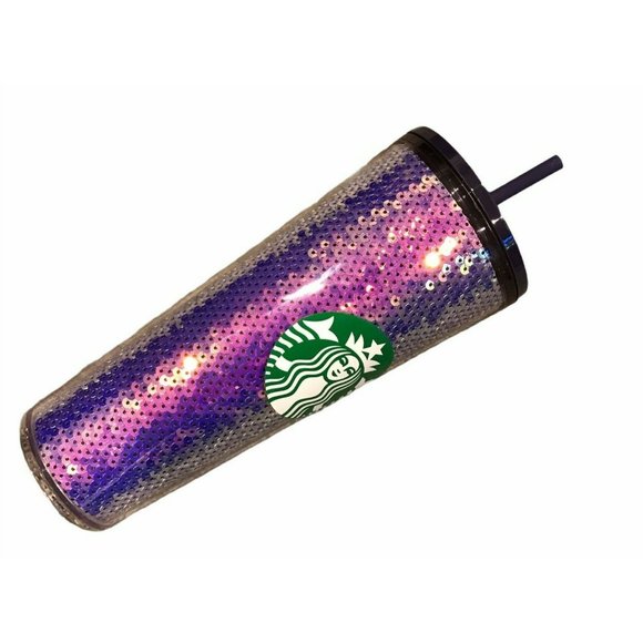 Starbucks 2020 Holiday Purple Sequins Cold Cup Wit - Picture 2 of 5